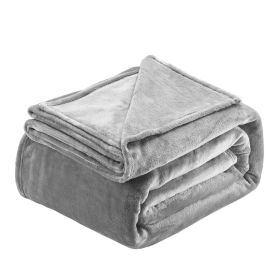 King Size Blanket 108 x 90 inches Lightweight Throw Blanket for Bed Grey