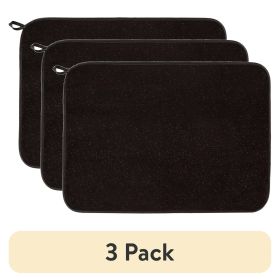 (3 pack) Dish Drying Mat, Black & Gold