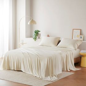 Cotton Blend Jersey Knit All Season Sheet Set Twin (Color: as Pic)