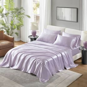 Satin Luxury Sheet Set Twin (Color: as Pic)