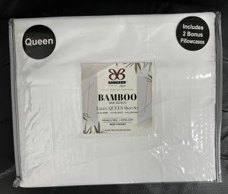 Bamboo 2000 Count Solid 6 Piece Sheet Set - Assorted (Color: White, Bed Size: Full)