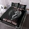 3PCS Soft And Comfortable Death And Angel Print Duvet Cover Set For Bedroom And Guest Room - Includes 1 Duvet Cover And 2 Pillowcases All season