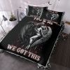 3PCS Soft And Comfortable Death And Angel Print Duvet Cover Set For Bedroom And Guest Room - Includes 1 Duvet Cover And 2 Pillowcases All season