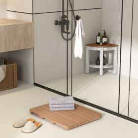 Waterproof HIPS Bath Spa Shower Mat with Non Slip Foot Pads (Color: Brown)