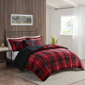 Plush to Sherpa Down Alternative Comforter Set (Color: as Pic)