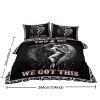 3PCS Soft And Comfortable Death And Angel Print Duvet Cover Set For Bedroom And Guest Room - Includes 1 Duvet Cover And 2 Pillowcases All season